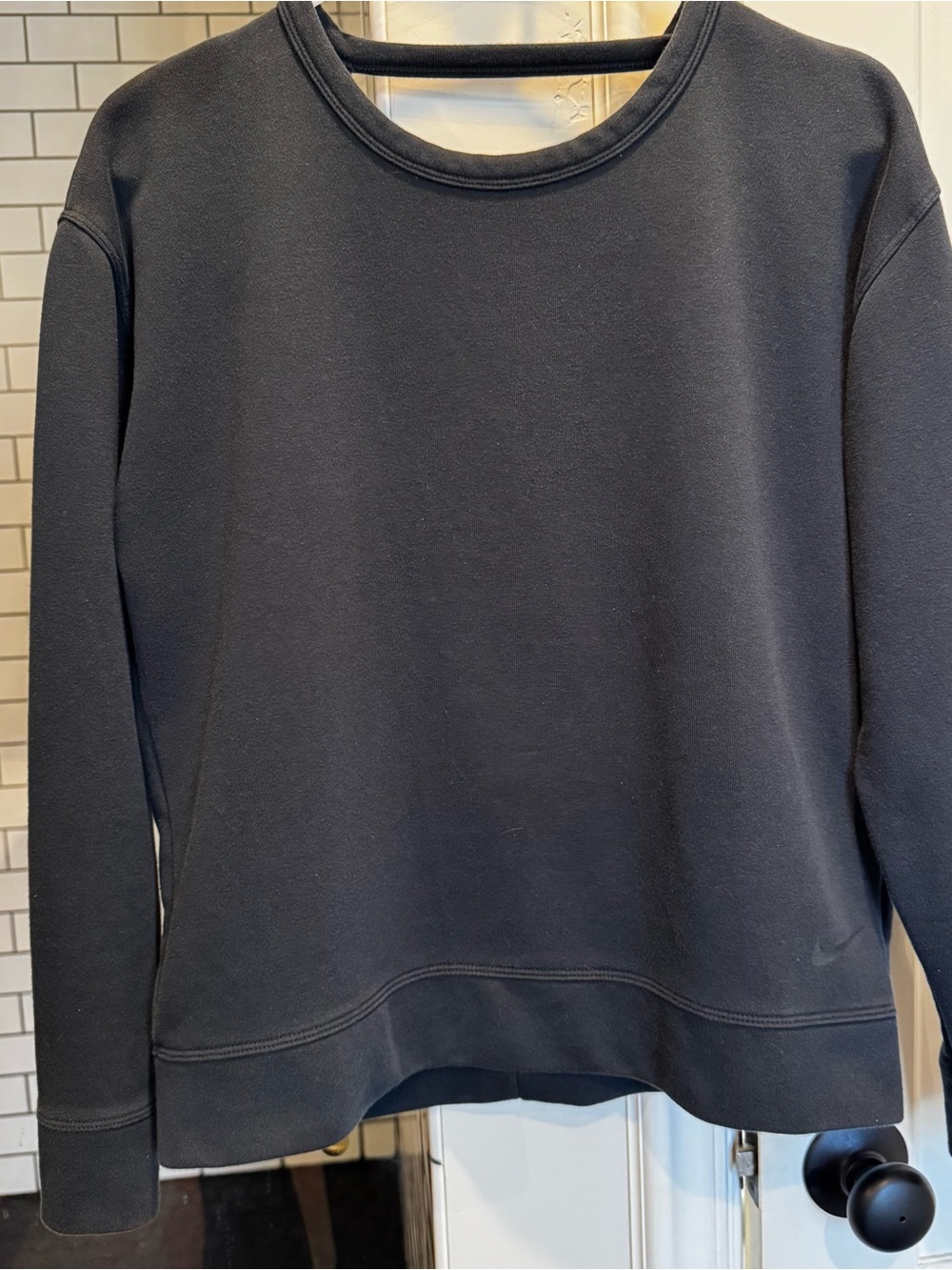 Nike open back sweatshirt, black, size S